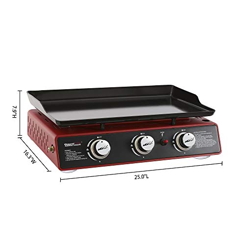 Royal Gourmet 24-Inch 3-Burner Portable Table Top Gas Grill Griddle D644