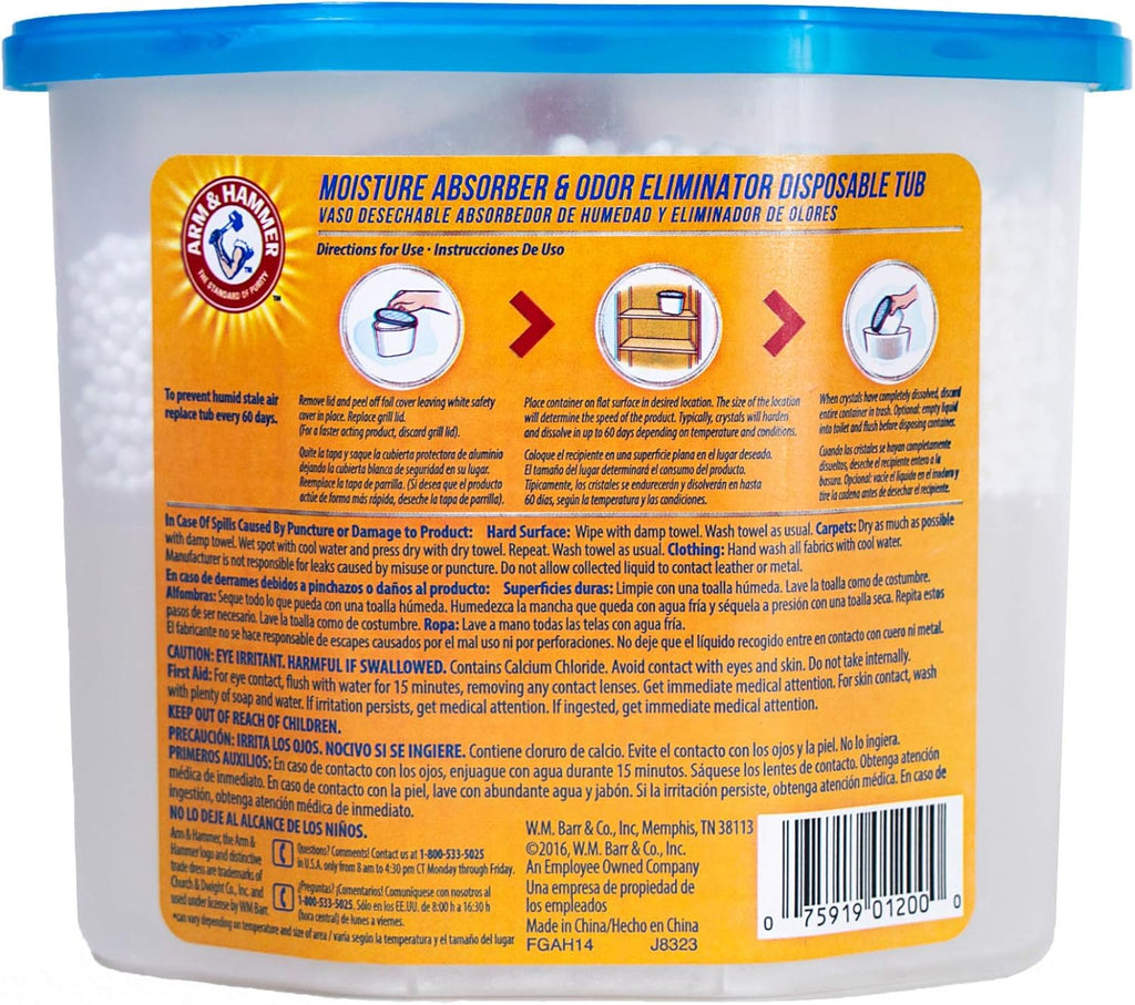 Arm & Hammer Fragrance Free Disposable Moisture Absorber 14 oz. Tub G65124