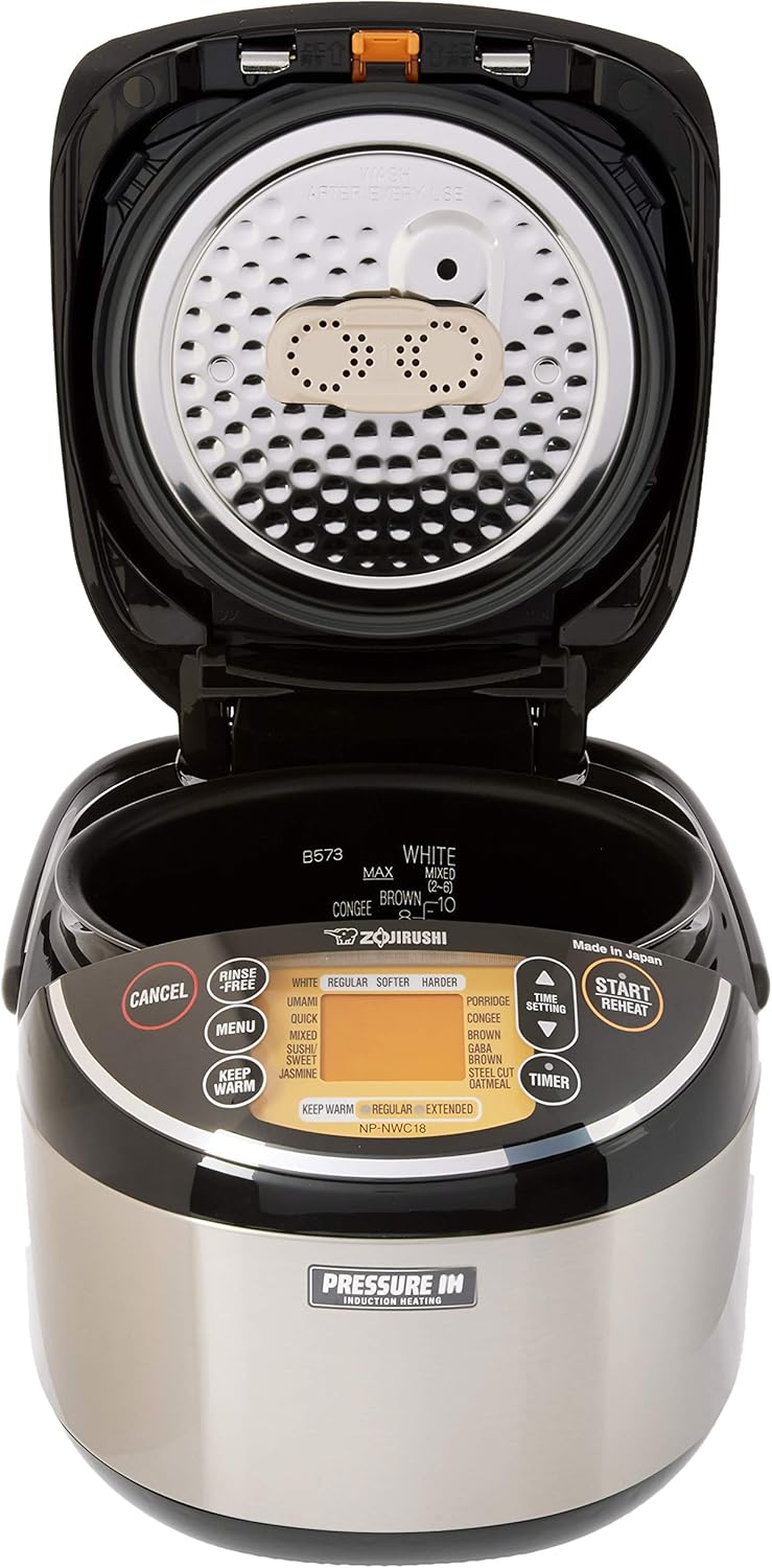 Zojirushi NP-NWC18 Pressure Induction Heating 10-Cup Rice Cooker and Warmer I743
