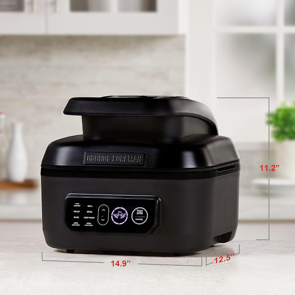 George Foreman Beyond Grill™ 7-in-1 Electric Indoor Grill with Air Fry Technology, Black O709