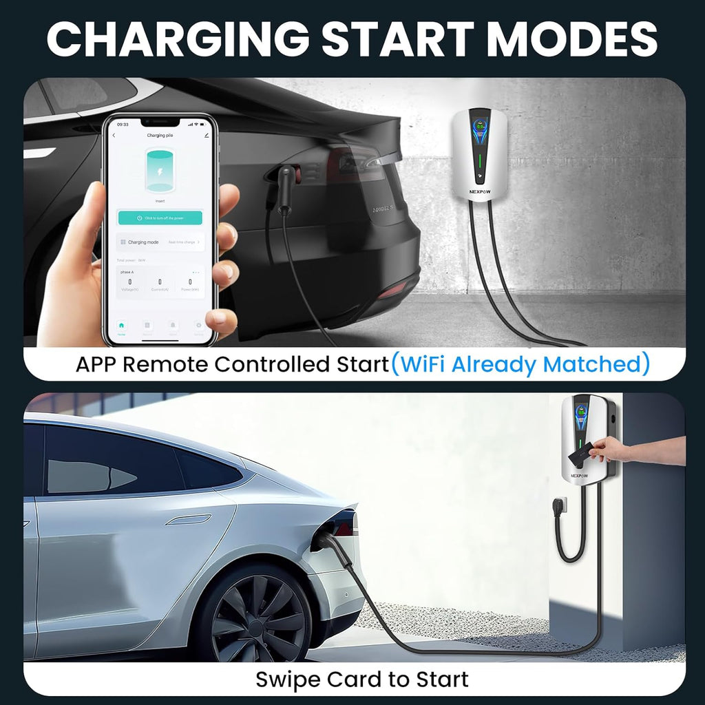 NEXPOW Level 2 EV Charger 48A with 25FT Cable, J1772, NEMA 14-50 Plug G727280