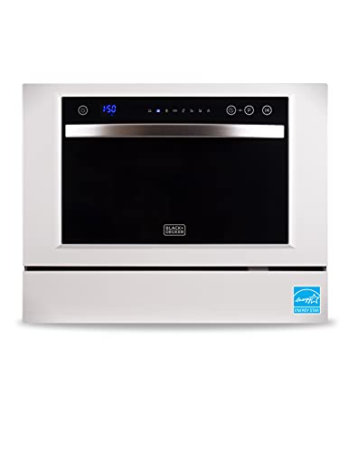 BLACK+DECKER BCD6W 6 Place Setting Compact Countertop Dishwasher