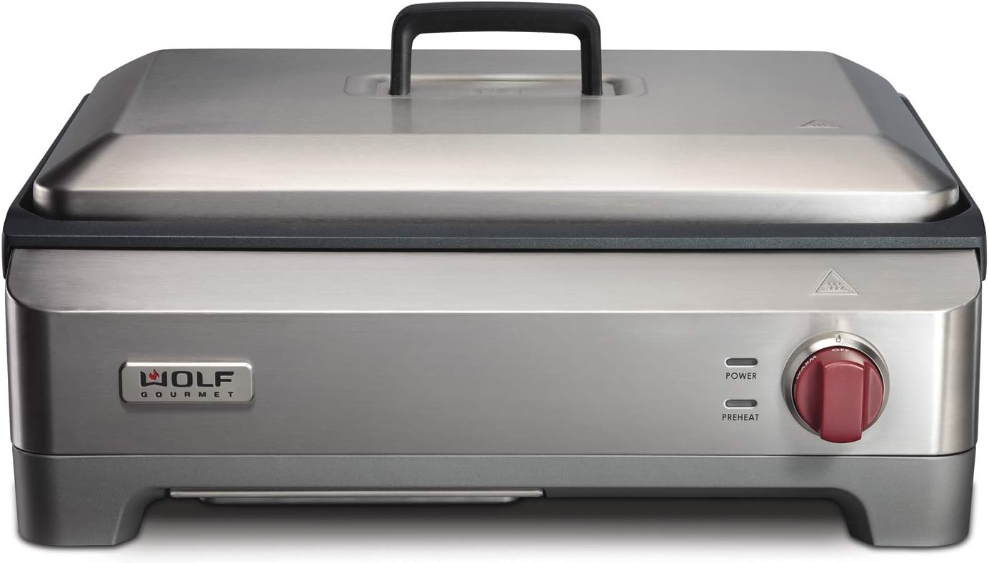 Wolf Gourmet Precision Electric Griddle Indoor Grill, Nonstick, Stainless Steel X74438