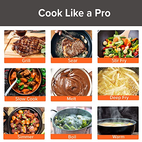Nuwave Double Induction Cooktop, 1800W, 2 Large 8" Heating Coils X7929