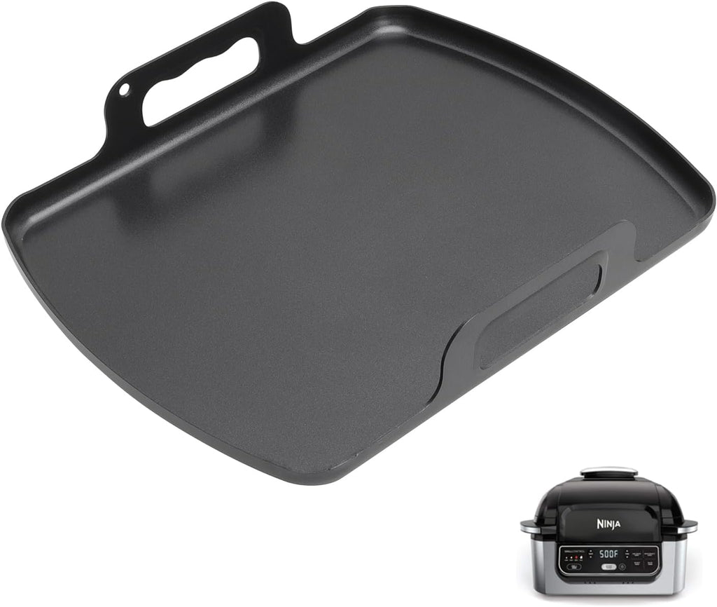 Grill Griddle Pan for Ninja Foodi Grill Accessories Kit, Ninja Foodi AG301 AG400 AG301C AG300 AG300C AG302 IG301A LG450CO Parts, GE Gas Stove Top Parts, Air Fryer Plate Samsung Stove Oven Pan