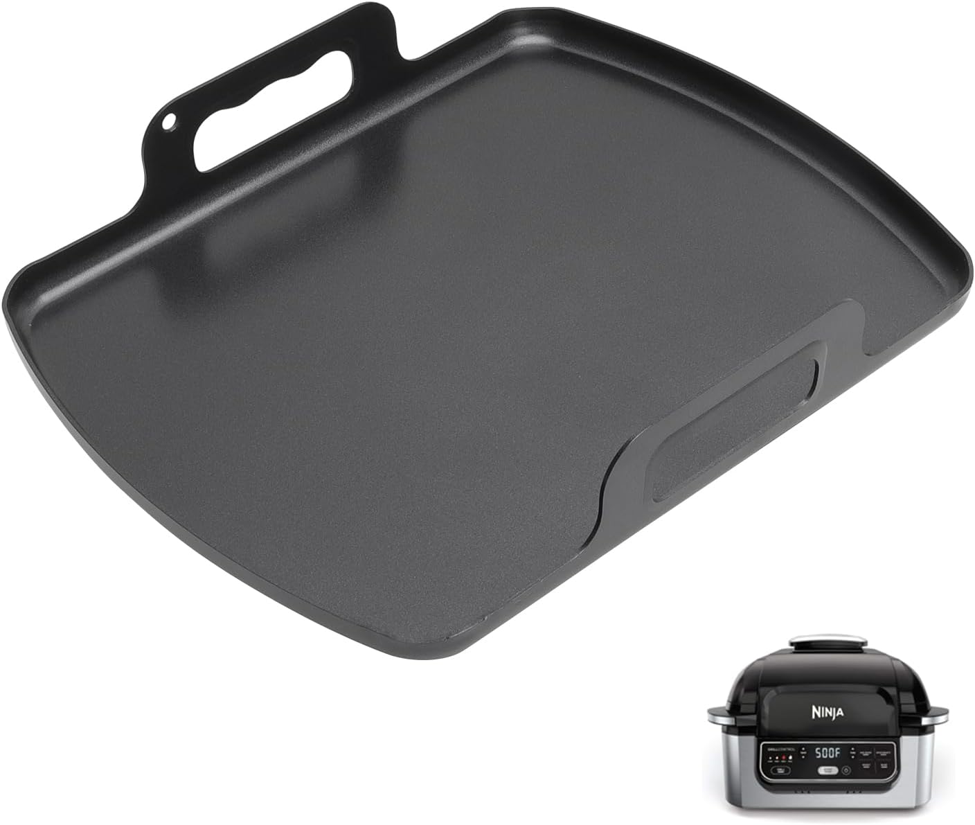 Grill Griddle Pan for Ninja Foodi Grill Accessories Kit, Ninja Foodi AG301 AG400 AG301C AG300 AG300C AG302 IG301A LG450CO Parts, GE Gas Stove Top Parts, Air Fryer Plate Samsung Stove Oven Pan