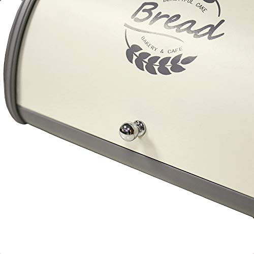 X458 Metal Bread Box with Roll Top Lid T59570