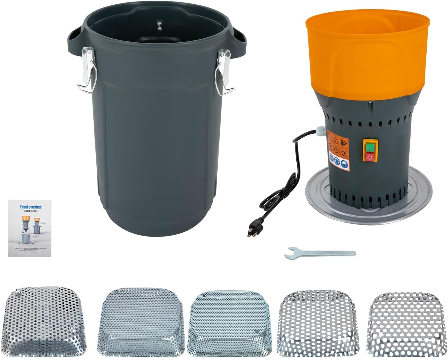 Electric Grain Mill Grinder for Corn Wheat Rice Sorghum Soybeans S63852