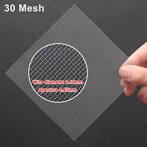 IBOWZ Stainless Steel Woven Wire Mesh 30 Mesh Air Vent Screen A156176