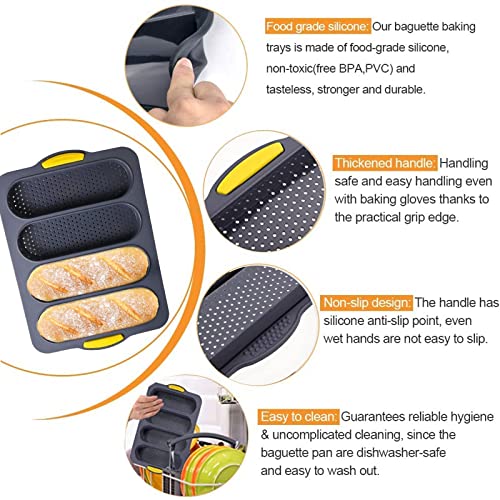 MUJUZE Silicone Loaf Pan with 6 Muffin Cups, Nonstick & Heat Resistant W493885