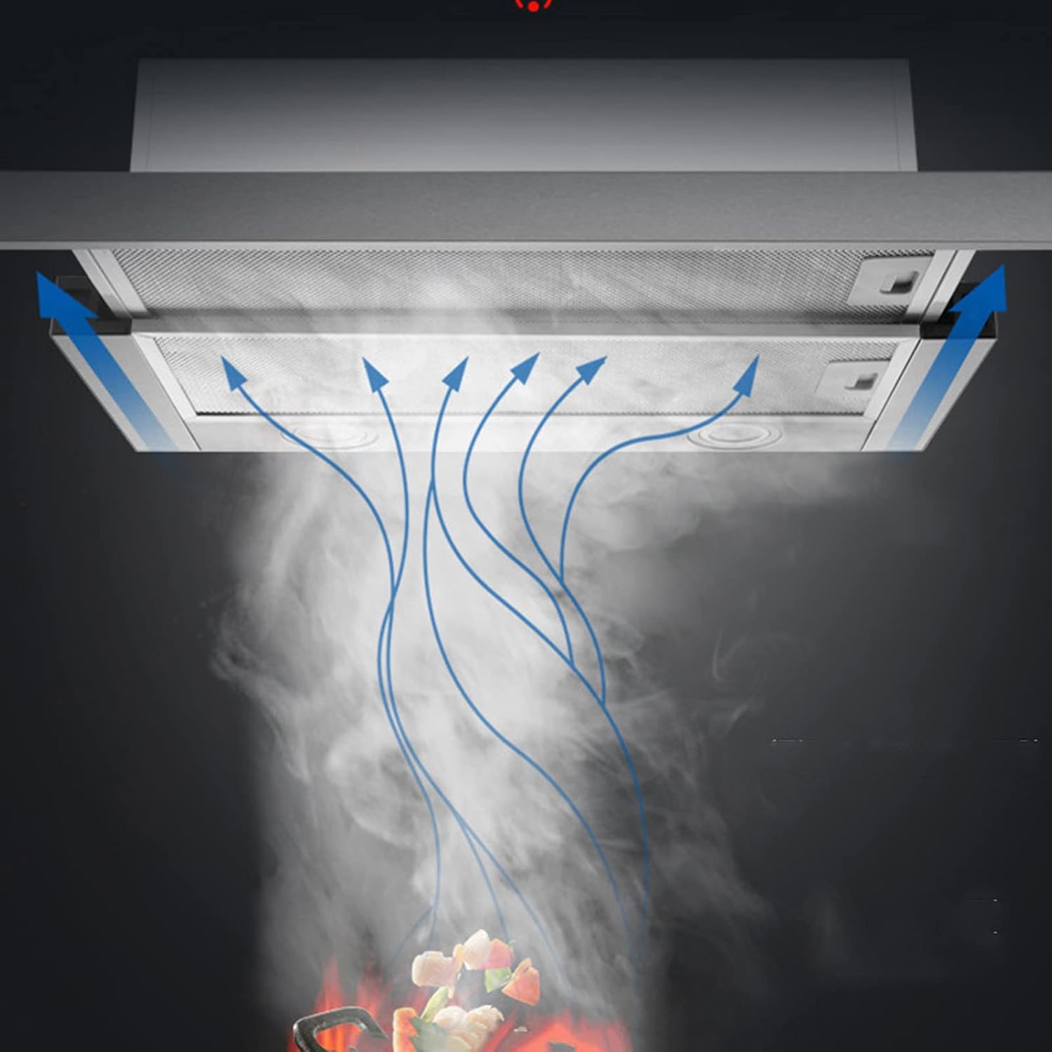 Stainless Steel 600mm Built-in Cooker Hood with LED Light S133305