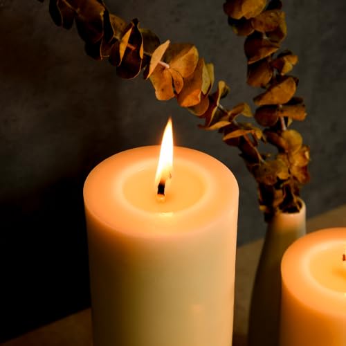 AGLARY Pure Natural Beeswax Pillar Candle, Long Burning Q94585