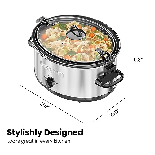 Chefman 5 Qt. Slow Cooker, Glaze-Free Pot M568955