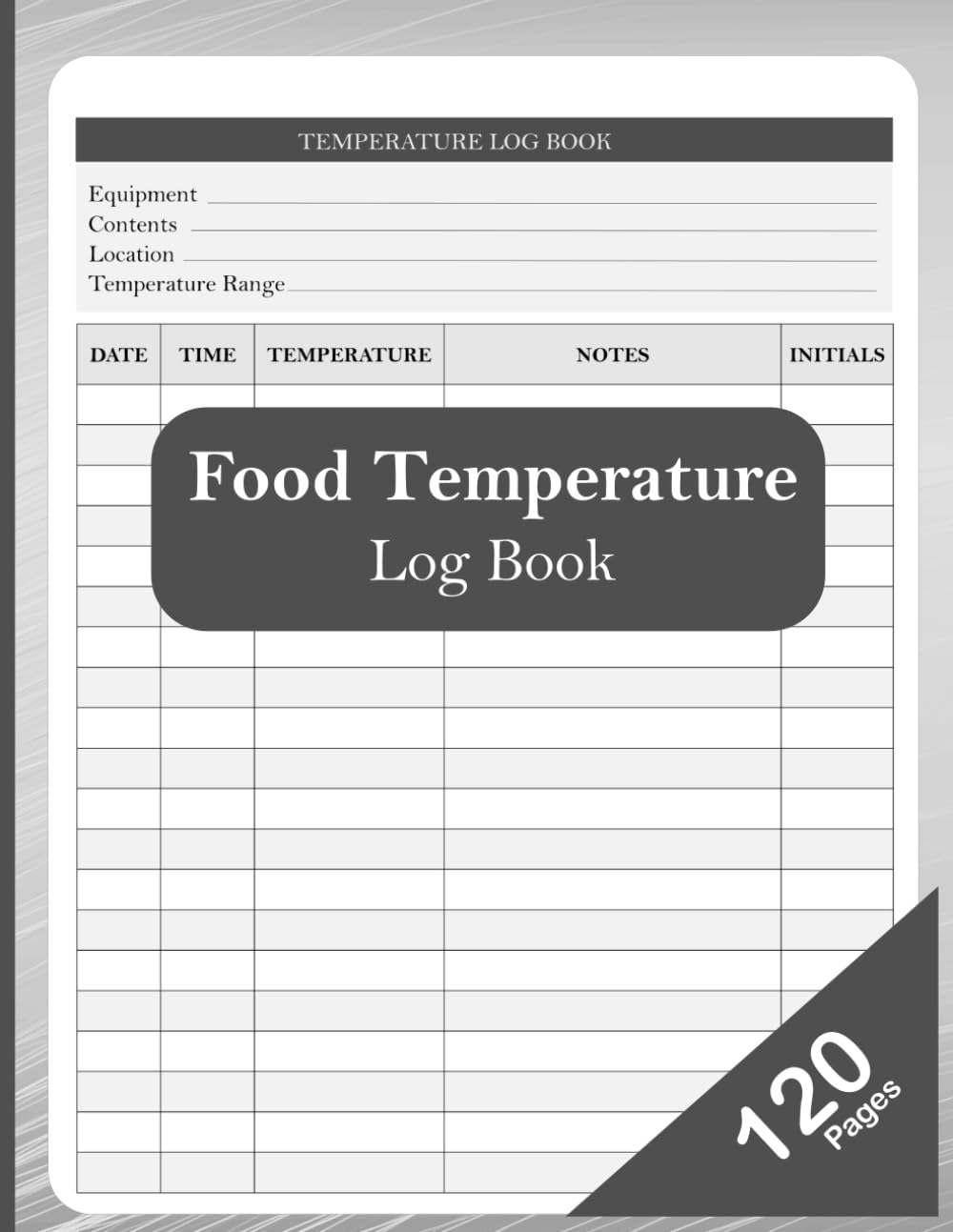 Temperature Log Book: Daily Freezer and Refrigerator Temp Record Sheets for restaurants, bars, cafes or any business