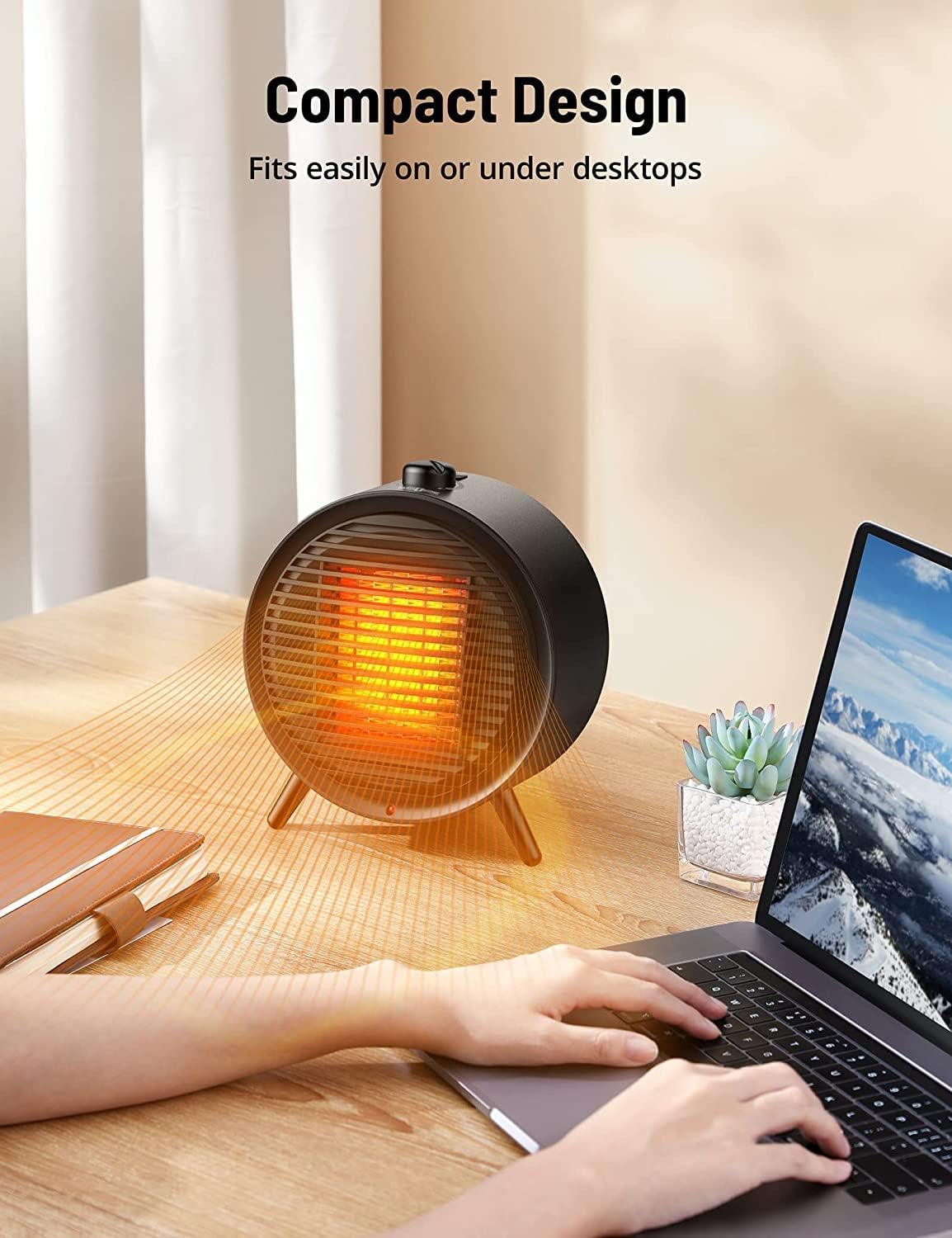 Space Heater 1500W PTC Ceramic Portable Heater with Thermostat T88481