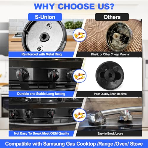 Samsung Stove Knobs Replacement DG94-04167A for Gas Range C8852