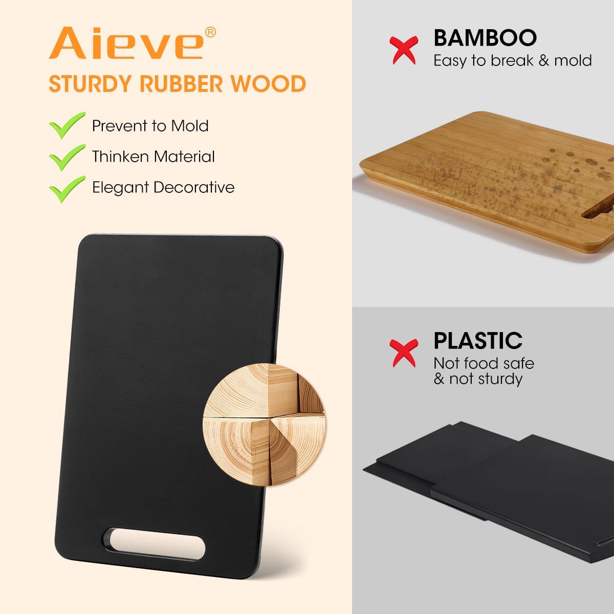 Aieve Wooden Appliance Slider with Wheels for Kitchen Countertop T693171