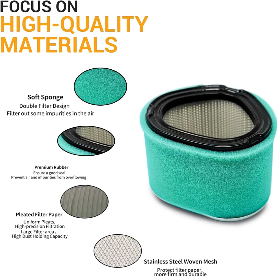 10-S Air Filter with Oil Filter Maintenance Kit for LT150 LT160 LX255 LX266 Lawn Mower Tractor U326265