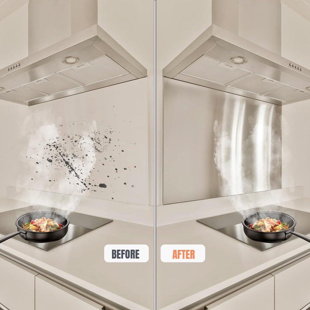 24" x 30" Stainless Steel Stove Backsplash, Reversible Splatter Guard for Range Hood U8570