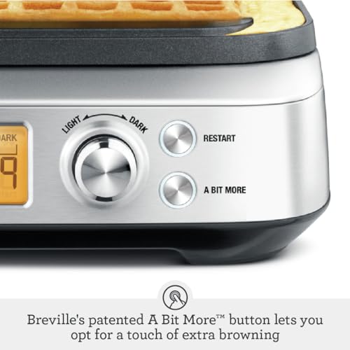 Breville Smart Waffle Pro 2 Slice Stainless Steel Waffle Maker Z317378