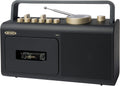 Jensen MCR-250 Portable Boombox Retro Home Audio Stereo AM/FM Radio & Tape Cassette Player/Recorder with Aux Input Jack & Built in Speakers (Gold Edition)