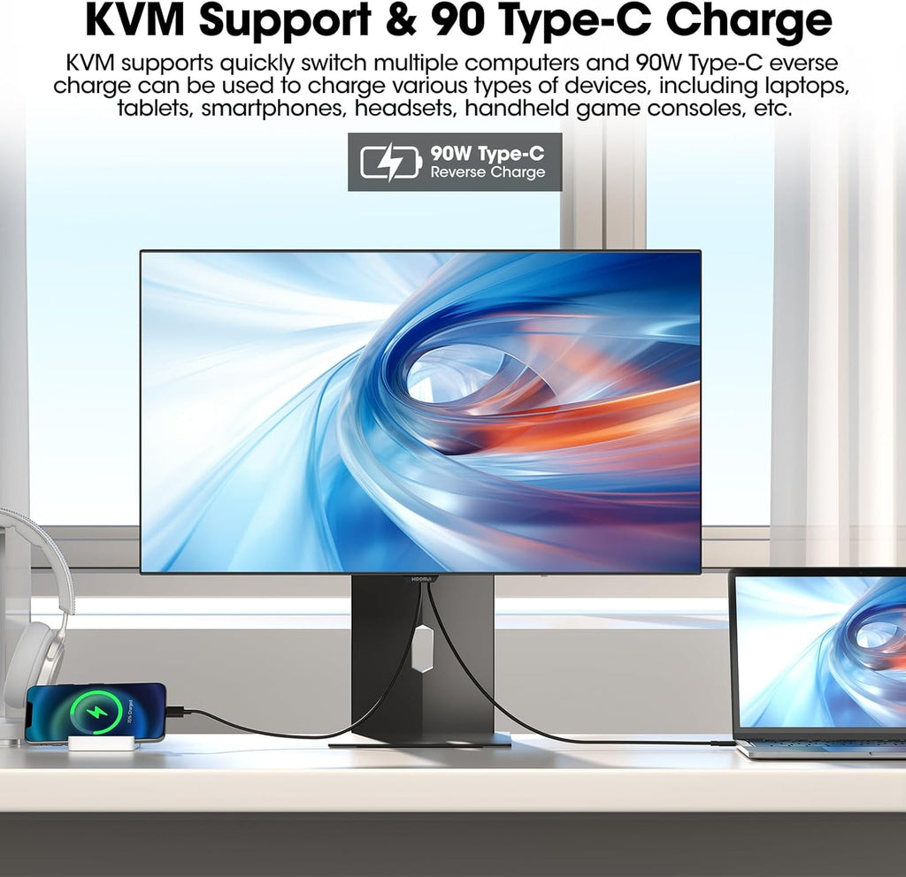 KOORUI 27 inch OLED Gaming Monitor, 1440P 240Hz, 0.03ms, USB-C Q667202