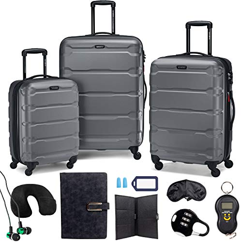 Samsonite Omni 3-Piece Nested Spinner Set with Deco Gear Luggage Accessory Kit