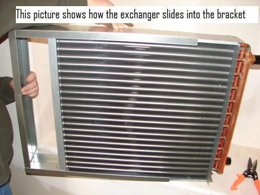 36x36 Water to Air Heat Exchanger with Copper Ports and Install Kit L7745