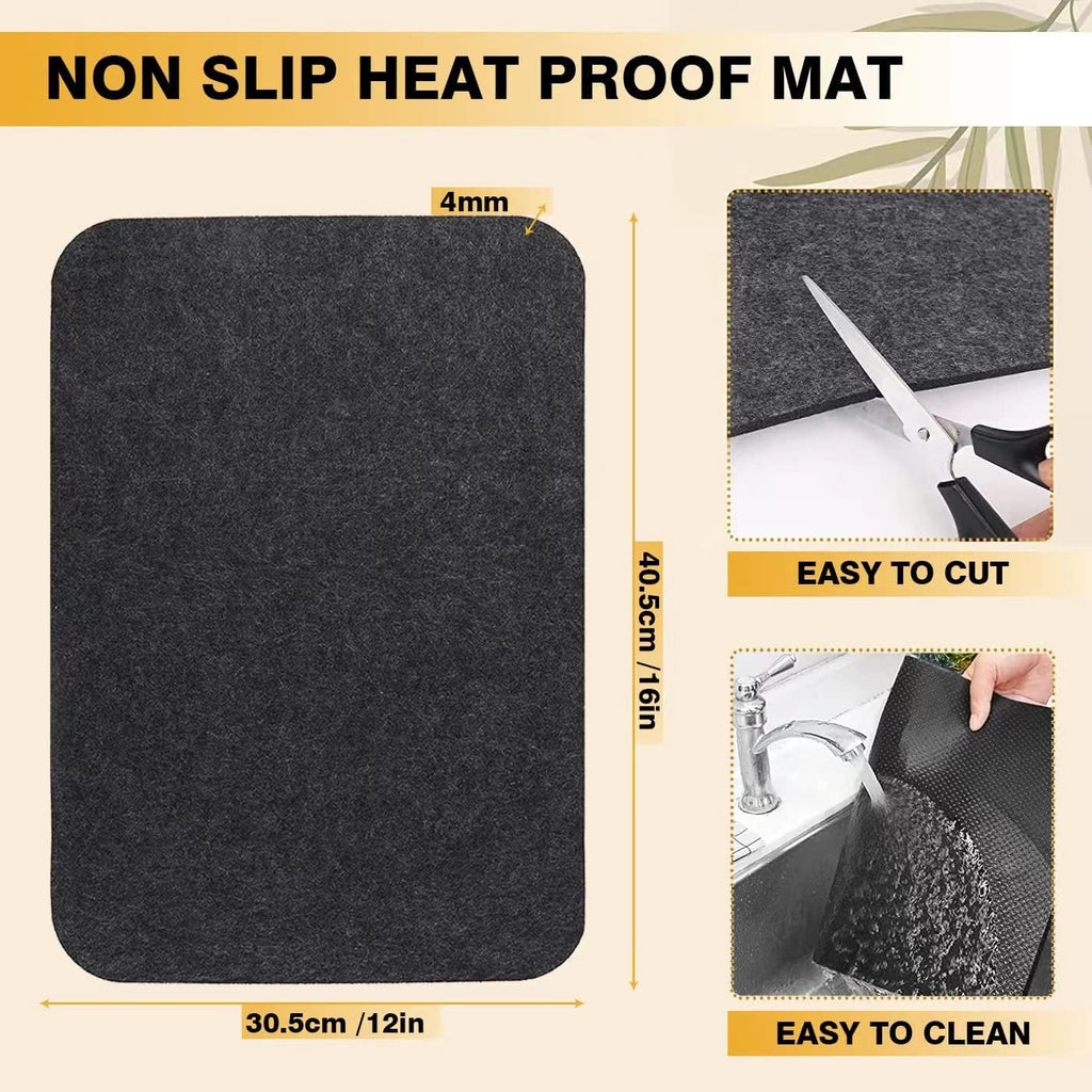 Heat Resistant Silicone Mats for Air Fryer Countertop, 4 Pack Non-slip D11408