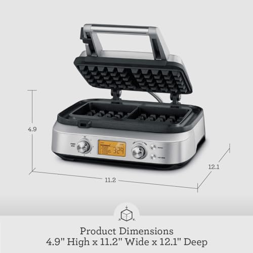 Breville Smart Waffle Pro 2 Slice Stainless Steel Waffle Maker Z317378