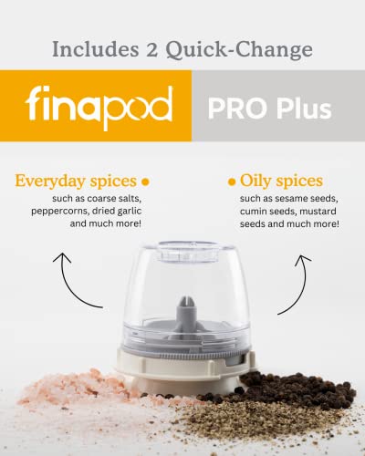 FinaMill Battery-Operated Pepper Mill & Spice Grinder with Ceramic Grinder and LED Light R92587