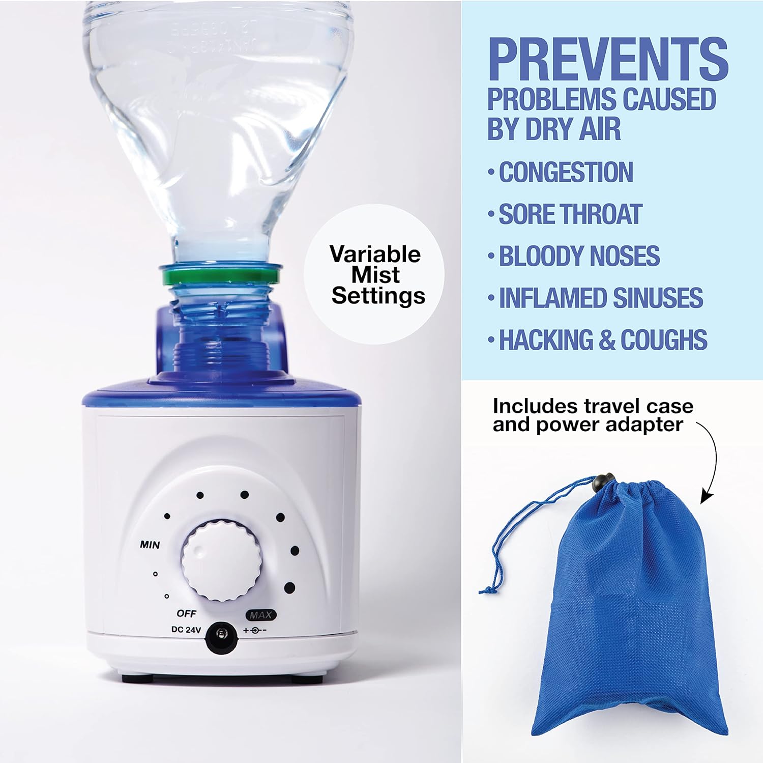 Bell+Howell Sonic Breathe Portable Mini Humidifier V3007