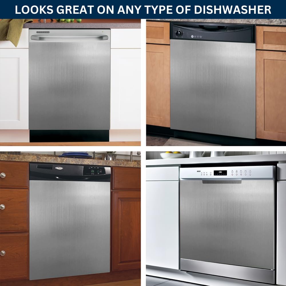 Stainless Steel Magnetic Dishwasher Cover, 23.5" x 26" V784455