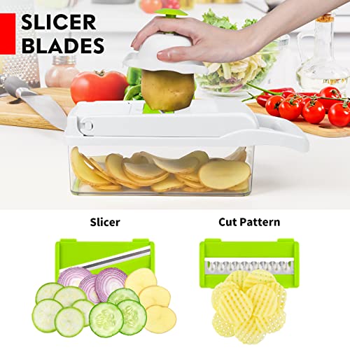 Vegetable Chopper 14 in 1 with 8 Blades, Grey W44413