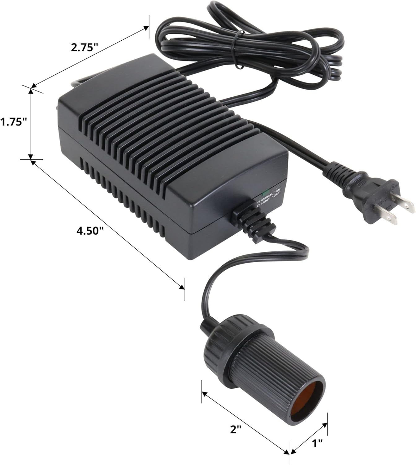 Koolatron AC to DC Converter 110V to 12V Power Adapter with Circuit Breaker, 6ft Cord for Car Fridge & Coolers S36182