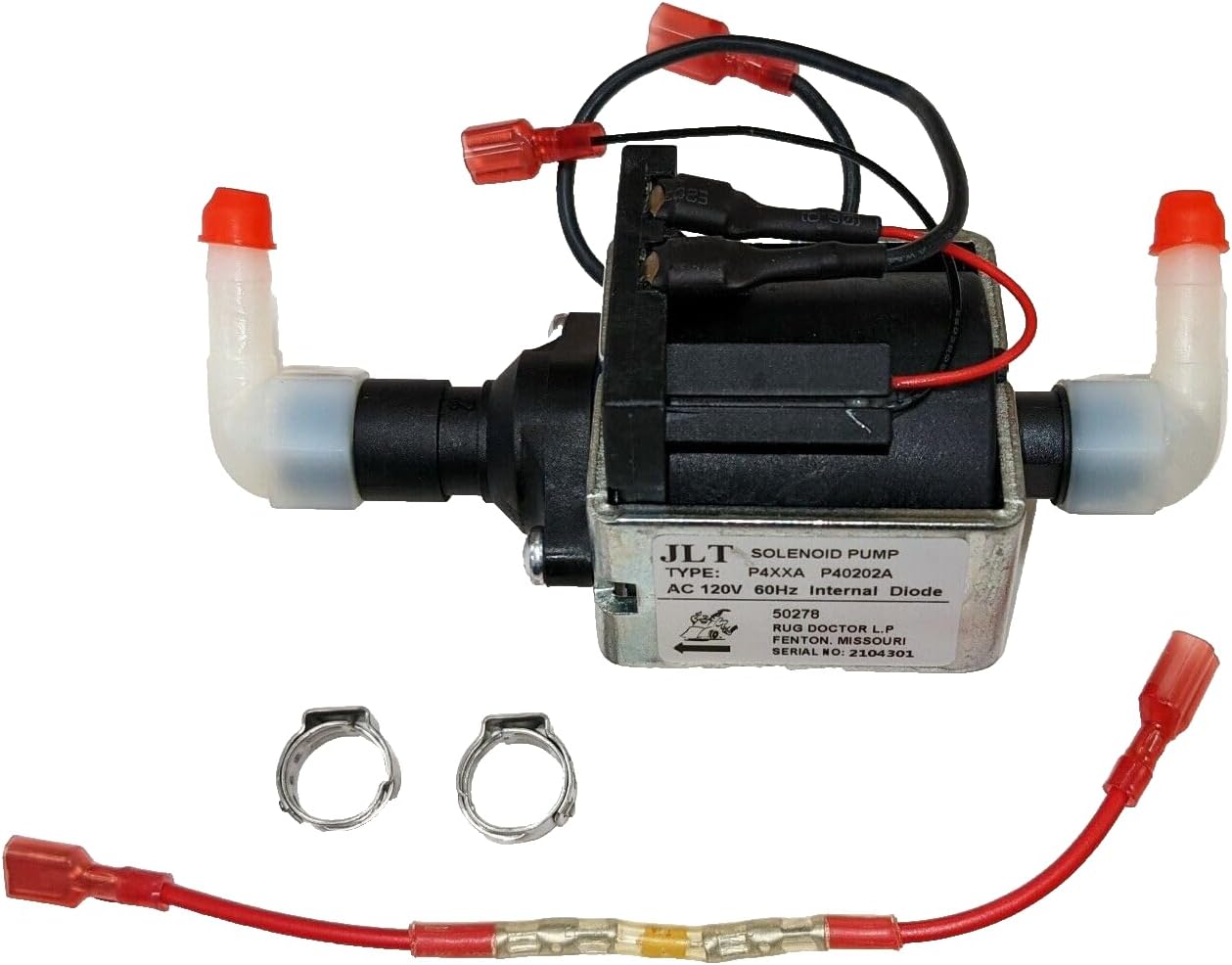 JLT Water Solenoid Pump Kit 12158, fits Rug Doctor 50278 F413380