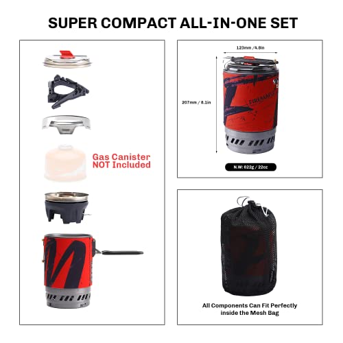Fire Maple Polaris Cooking System Portable Camping Backpacking Stove R30221