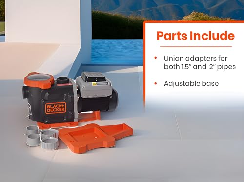 BLACK+DECKER Variable Speed Inground Pool Pump with Filter Basket E60411