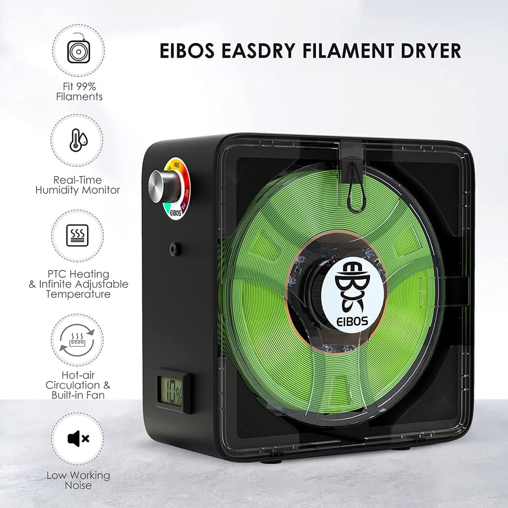 EIBOS 3D Printer Filament Dryer Easdry with Fan, Adjustable Temperature & Humidity Control I658