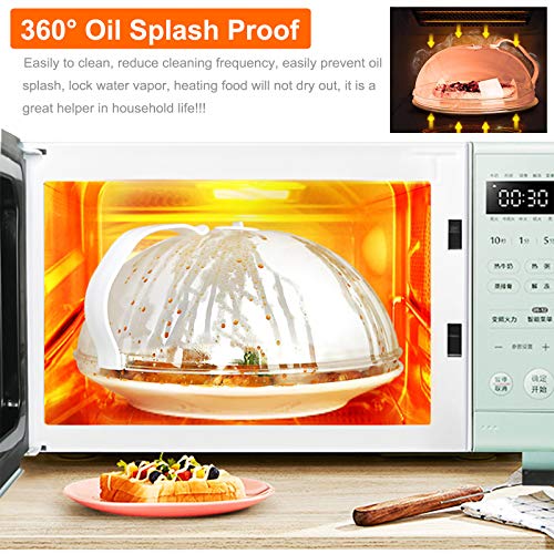 2 Pack Microwave Splatter Cover with Adjustable Steam Vents, Dishwasher Safe R4463