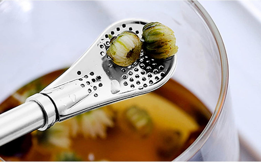 Dependable Bombilla Filtered Spoon Drinking Straw N19811