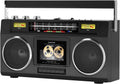 Portable Boombox Radio Cassette Player Recorder, AM/FM/SW1/SW2 Radio, Wireless Streaming, Retro Blueooth Boombox USB SD Aux-in Headphone Jack Bass Control