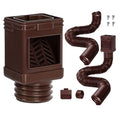 2 Pack Gutter Downspout Extensions,Pathneer Thickened Flexible Downspout Extension with Leaf Filter, Extra Long Downspout Extension with 57.5"+57.5" Extendable Pipes for Rain Water Drainage