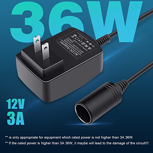 110V AC to 12V DC Car Power Adapter Converter 60W Black P456