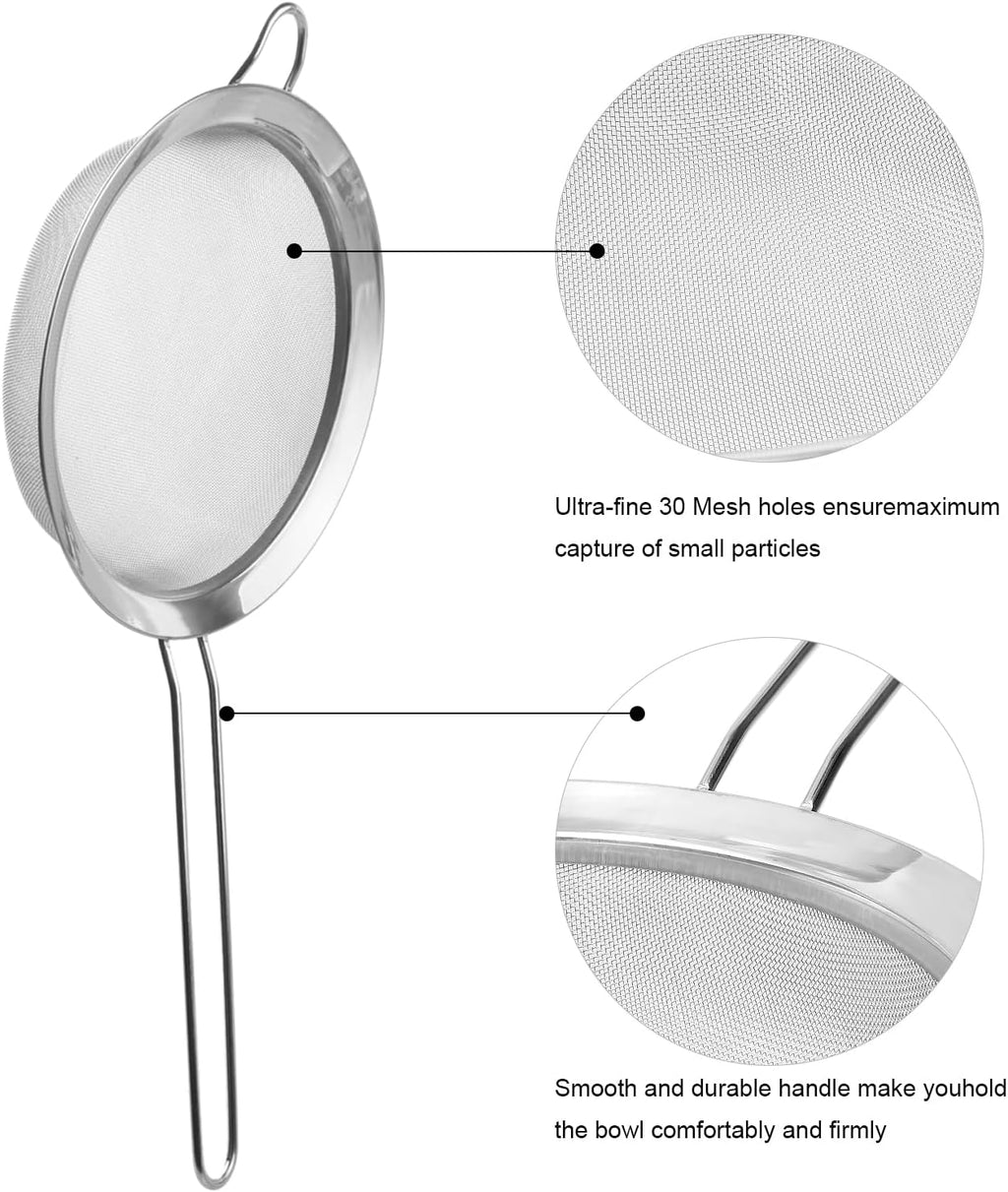 Stainless Steel Fine Mesh Food Strainer Colander P7705