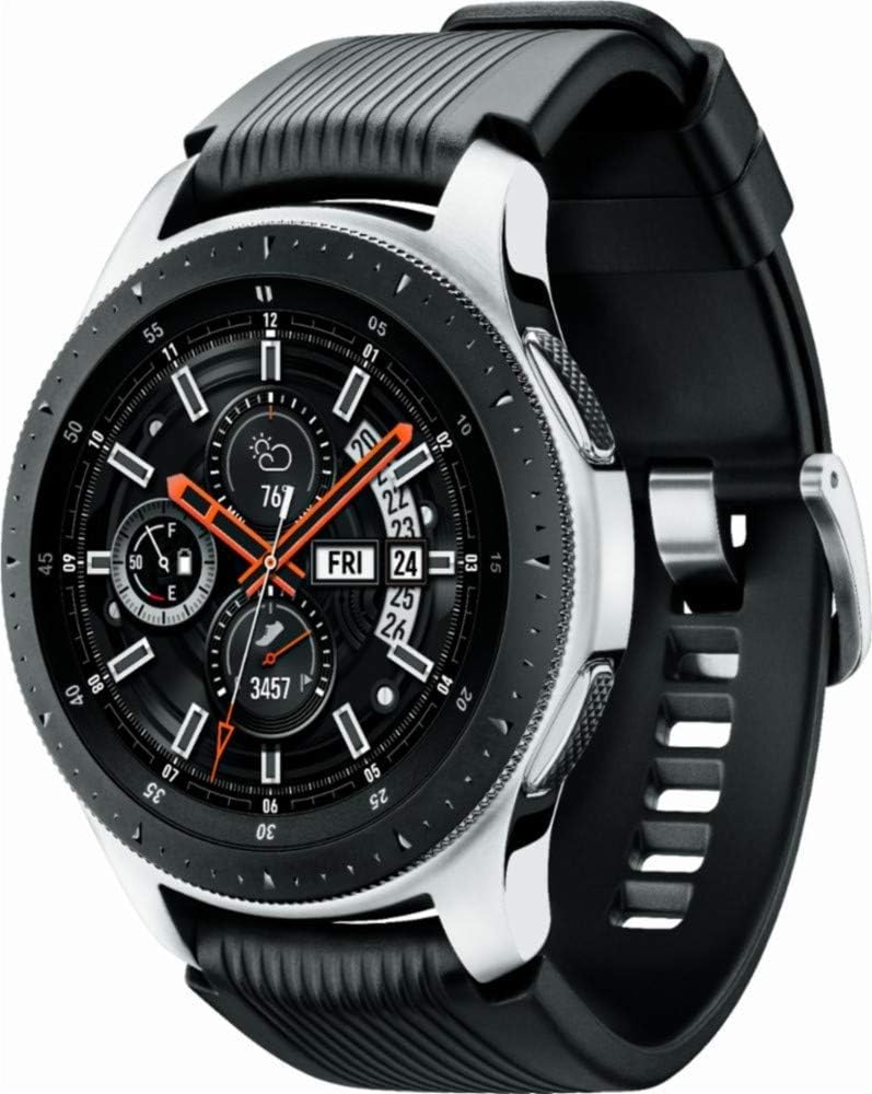 SAMSUNG Galaxy Watch Smartwatch 46mm Stainless Steel LTE (Renewed) N498357