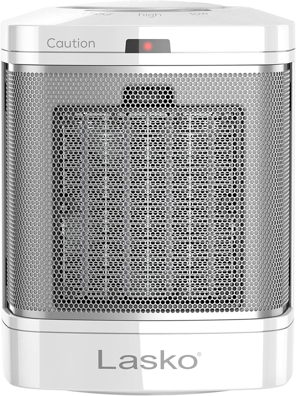 Lasko Ceramic Adjustable Thermostat Space Heater, Portable, Silver & White U641