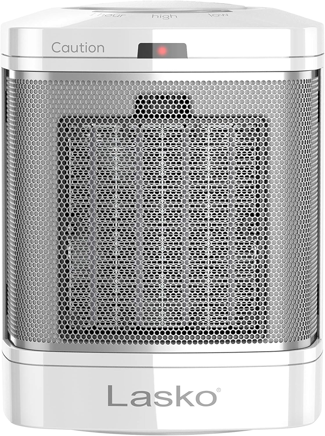 Lasko Ceramic Adjustable Thermostat Space Heater, Portable, Silver & White U641