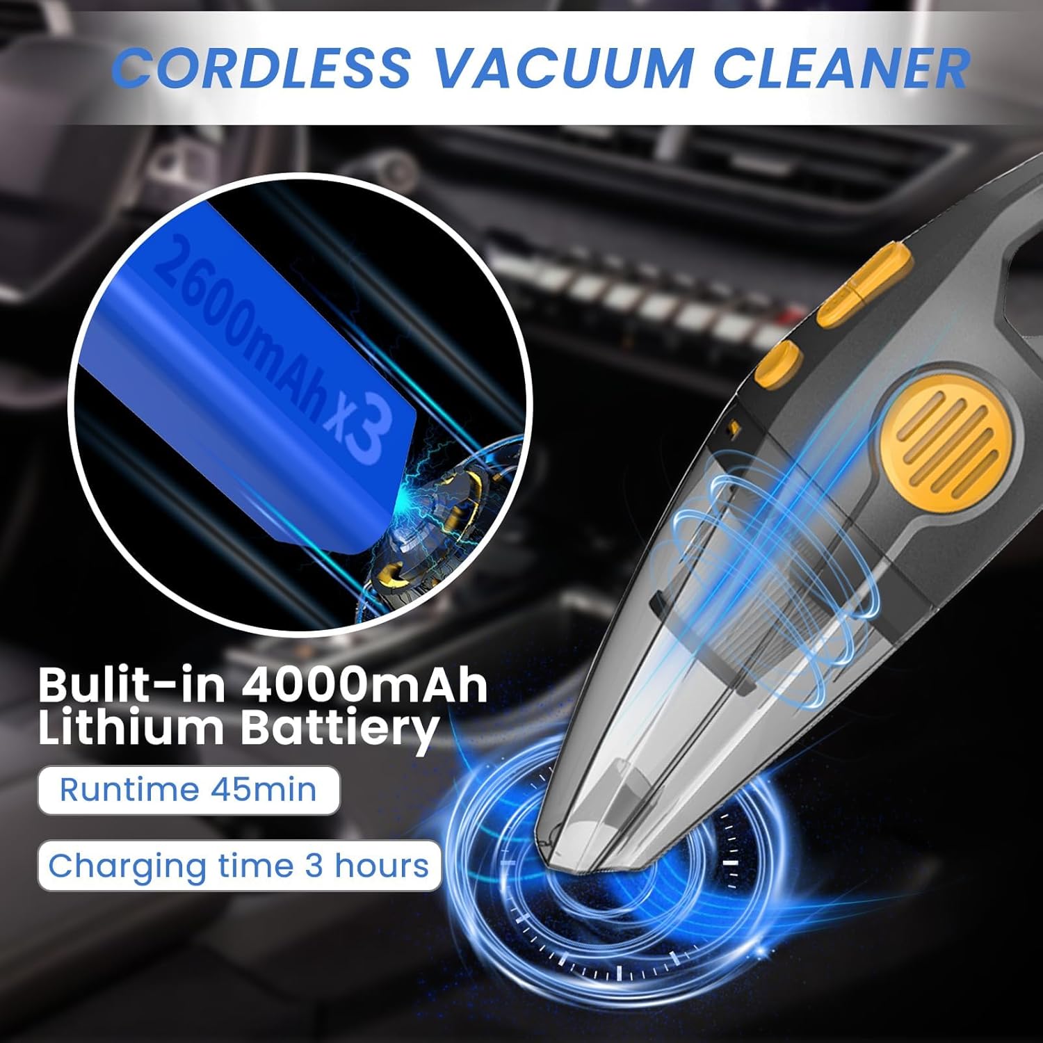 Dust Busters Cordless Rechargeable Portable Vacuum for Car, Home and Pet Hair J1819