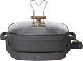 5-in-1 Electric Expandable Skillet, Oyster Gray by Drew Barrymore, Up to 7 QT